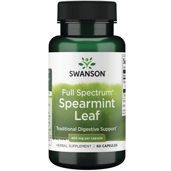 Spearmint Leaf - Garbiniuotosios mėtos lapai - 400 mg - N60 - Swanson - Vaistine1.lt