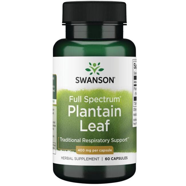 Plantain Leaf - Plačialapis gyslotis - 400 mg - N60 - Swanson - Vaistine1.lt