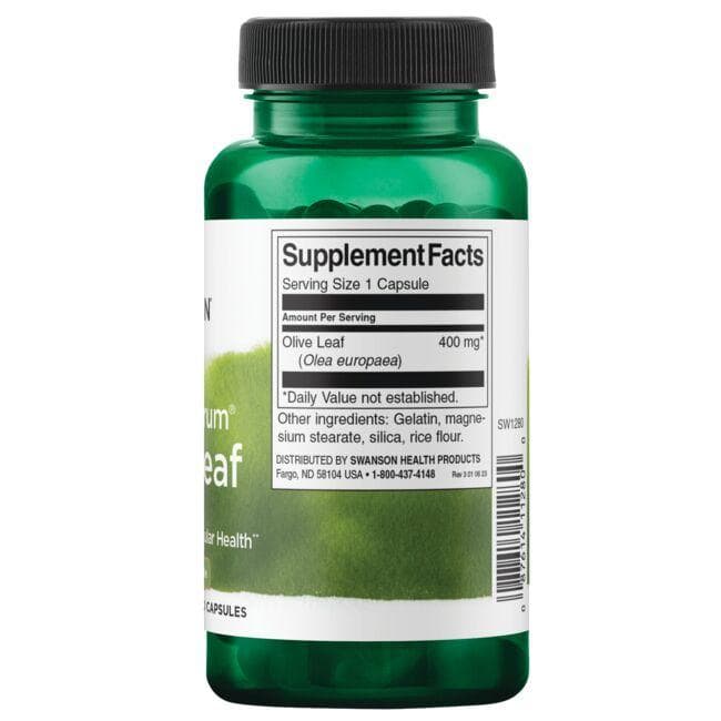 Olive Leaf - Alyvuogių lapai - 400 mg - N60 - Swanson