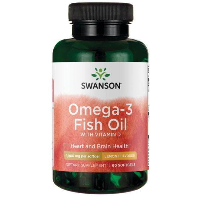 Omega-3 Fish Oil with Vitamin D - 1000 mg - N60 - Swanson