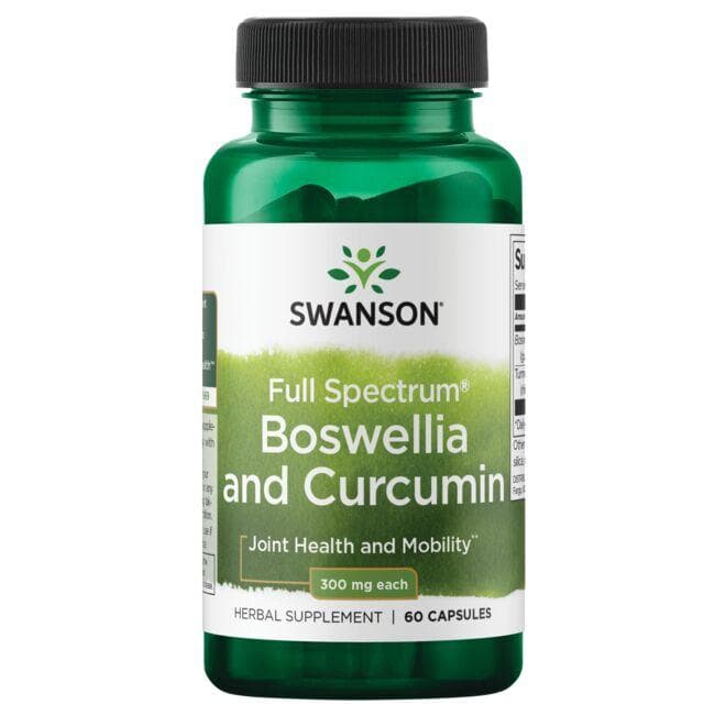 Boswellia and Curcumin, Bosvelija ir Ciberžolė - 300 mg - N60 - Swanson