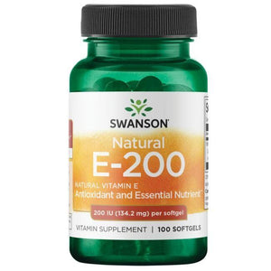 Natural E-200 - Vitaminai - 200 IU - 134.2 mg - N100 - Swanson - Vaistine1.lt