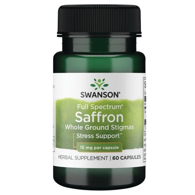 Saffron Whole Ground Stigmas - Šafranas - 15 mg - N60 - Swanson