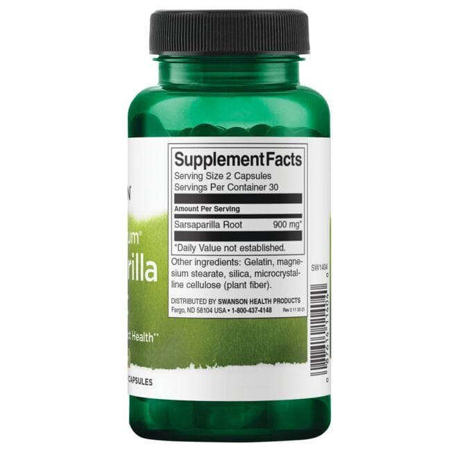 Sarsaparilla Root - Sarsaparilio šaknis - 450 mg - N60 - Swanson