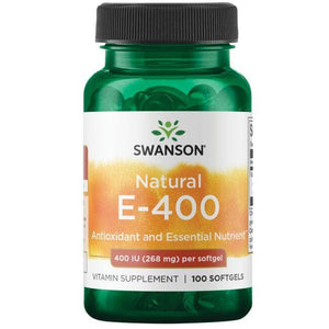 Natural E-400 - Vitaminai - 400 IU - 268 mg - N100 - Swanson - Vaistine1.lt