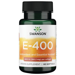 E-400 - Vitaminai - 400 IU - 180.2 mg - N60 - Swanson - Vaistine1.lt