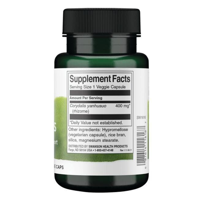 Corydalis - Raumenims ir sąnariams - 400 mg - N60 - Swanson - Vaistine1.lt