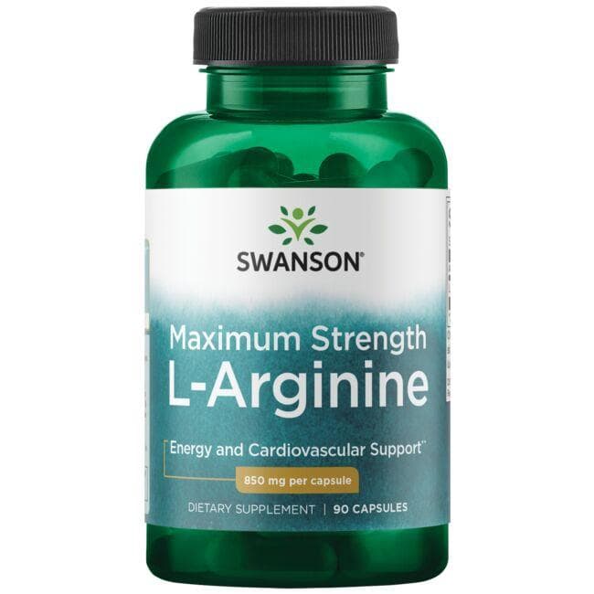 Maximum Strength L-Arginine - Amino rūgštys - 850 mg - N90 - Swanson