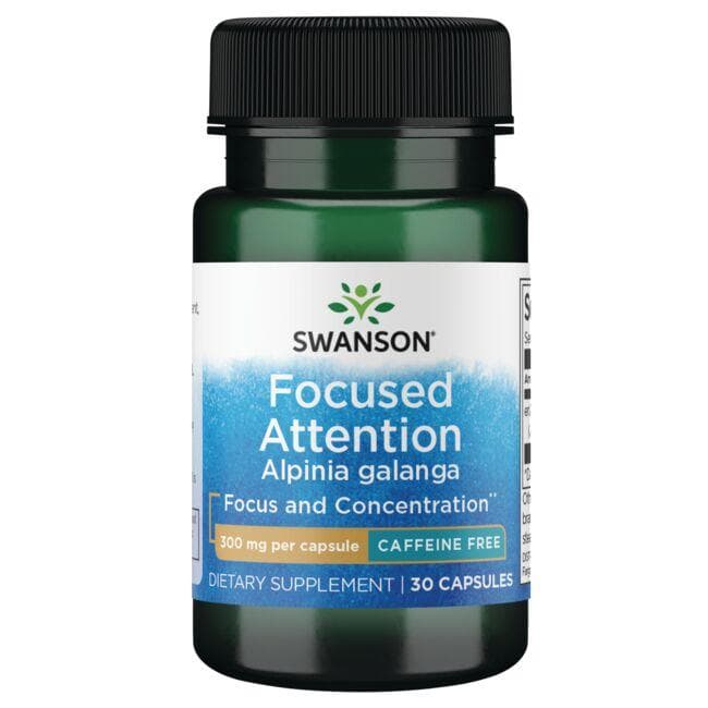 Focused Attention Alpinia Galanga - be kofeino - 300 mg - N30 - Swanson