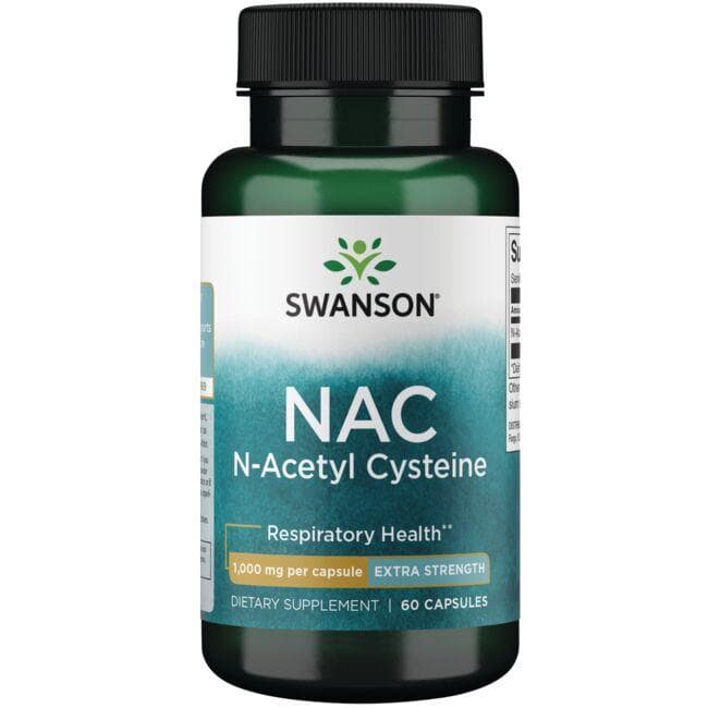 NAC N-Acetyl Cysteine - Kvėpavimo sistemai - 1000 mg - N60 - Swanson