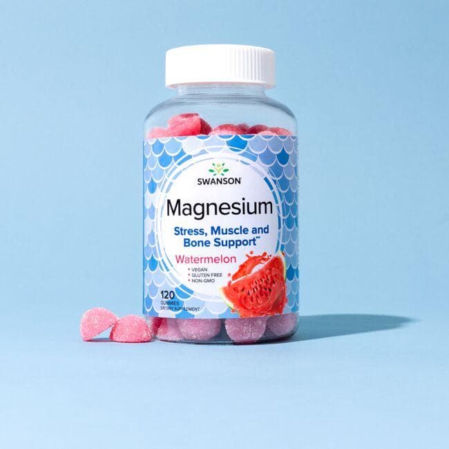 Magnesium Gummies - Magnio guminukai - Arbūzo skonio - N120 - Swanson - Vaistine1.lt