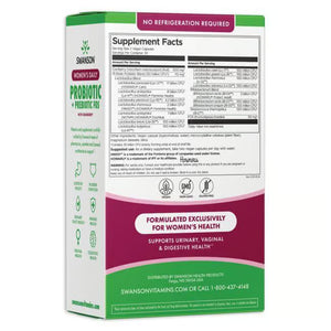 Women's Daily Probiotic + Prebiotic FOS - N60 - Moterims - Probiotikai - Prebiotikai - Swanson - Vaistine1.lt