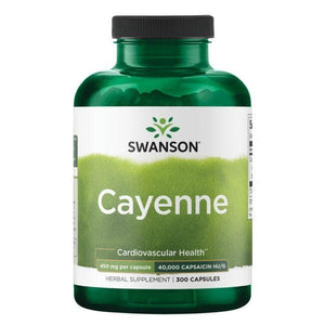 Cayenne - 40,000 Capsaicin - 450 mg - N300 - Kajenas - Swanson - Vaistine1.lt