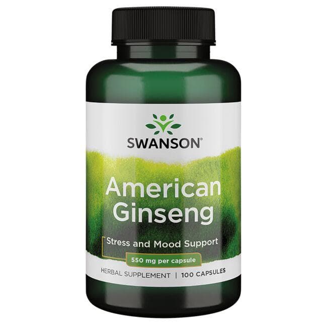 American Ginseng - 550 mg - N100 - Amerikos ženšenis - Swanson - Vaistine1.lt