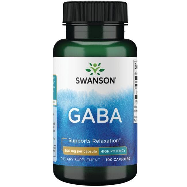 GABA - High Potency - Relax - 500 mg - N100 - Swanson