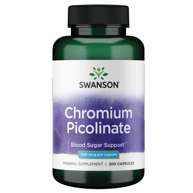 Chromium Picolinate - 200 mcg - N200 - Chromo pikolinatas - Swanson - Vaistine1.lt