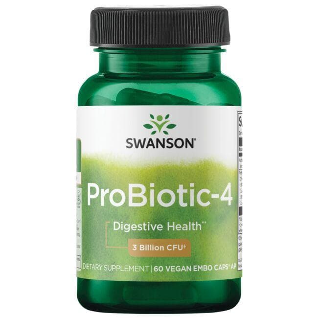 ProBiotic-4 - Probiotikai -  3 mlrd. - N60 - Swanson