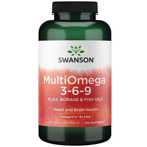 MultiOmega 3-6-9 Flax, Borage & Fish Oils - N120 - Swanson - Vaistine1.lt