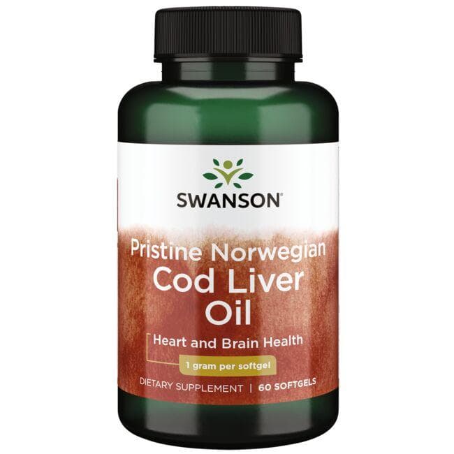 Pristine Norwegian Cod Liver Oil - 1 gr - N60 - Swanson - Vaistine1.lt