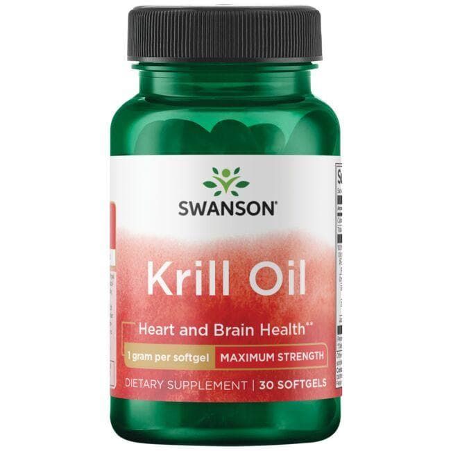 Krill Oil - Maximum Strength - Krilių aliejus - 1 gr - N30 - Swanson