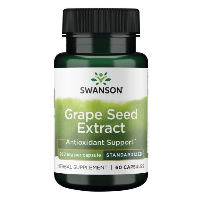 High Potency Grape Seed Extract - Standardized - 200 mg - N60 - Swanson - Vaistine1.lt