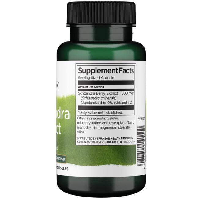 Schizandra Extract - Šizandros ekstraktas - 500 mg - N60 - Swanson