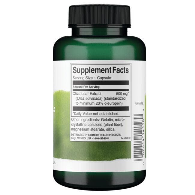 Olive Leaf Extract - Alyvmežio lapų ekstraktas - 500 mg - N60 - Swanson