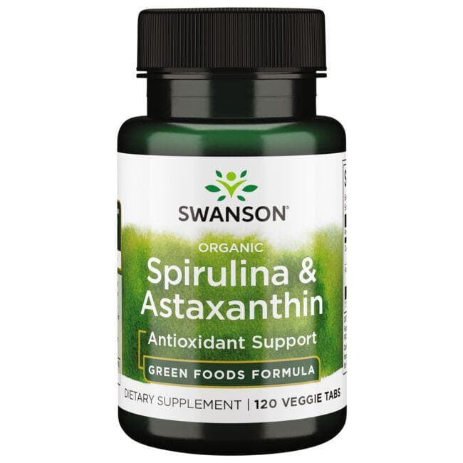 Organic Spirulina & Astaxanthin - N120 - Swanson - Vaistine1.lt