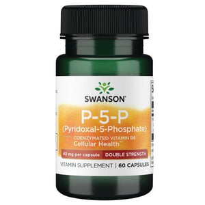 P-5-P Pyridoxal-5-Phosphate - Širdžiai - 40 mg - N60 - Piridoksalis-5-fosfatas - Swanson - Vaistine1.lt
