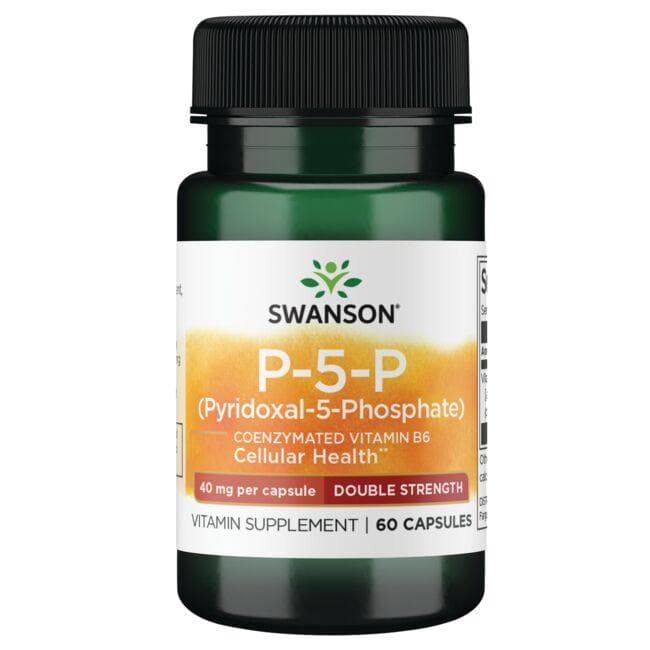 P-5-P Pyridoxal-5-Phosphate - Širdžiai - 40 mg - N60 - Piridoksalis-5-fosfatas - Swanson - Vaistine1.lt