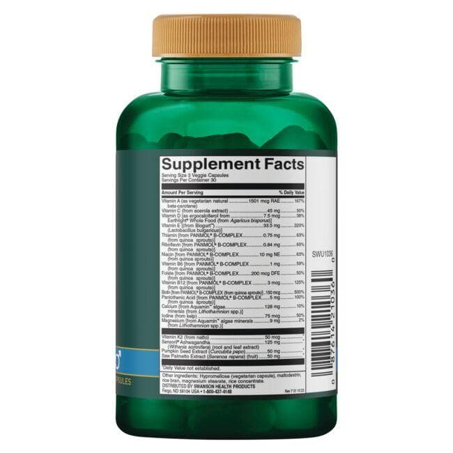 Real Food Multi - Be geležies - Vitaminai - N90 - Swanson - Vaistine1.lt