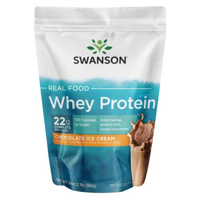 Real Food Whey Protein - Chocolate Ice Cream - 966 gr - Swanson