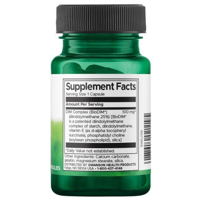 DIM Complex - Hormonų Balansas - 100 mg - N30 - Swanson - Vaistine1.lt