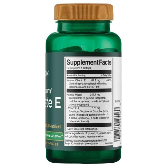 Complete E - Vitaminas E - N60 - Swanson