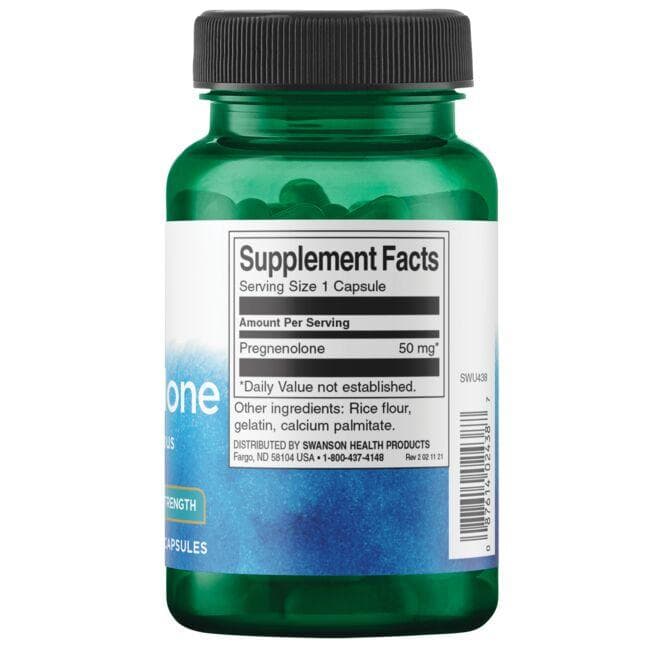 Pregnenolone - Smegenų veiklai - 50 mg - N60 - Pregnenolonas - Swanson - Vaistine1.lt