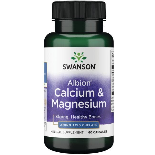 Albion Calcium & Magnesium - kalcis, magnis - N60 - Swanson