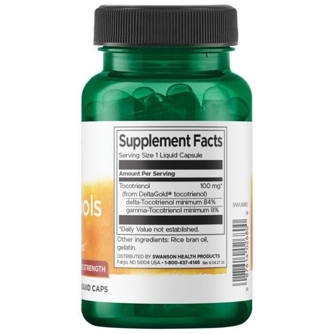 Tocotrienols - Double Strength - 100 mg - N60 - Swanson - Vaistine1.lt