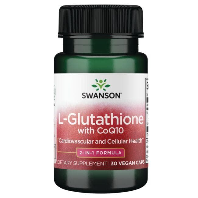 L-Glutathione with CoQ10 - 200 mg - 100 mg - N30 - Swanson - Vaistine1.lt