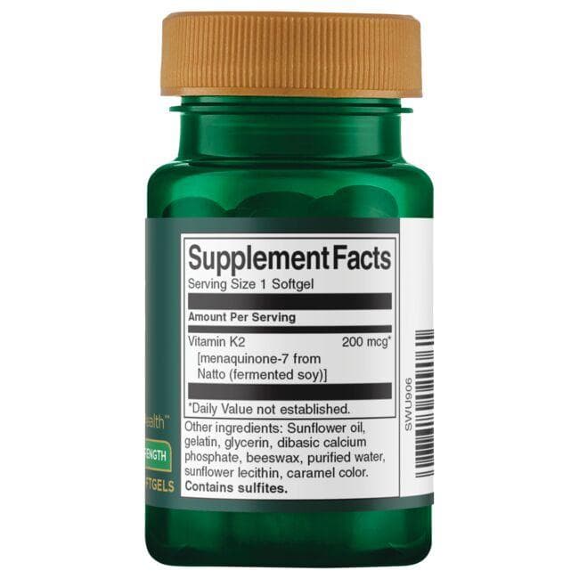 Real Food Vitamin K2 - Didžiausias stiprumas - 200 mcg - N30 - Swanson