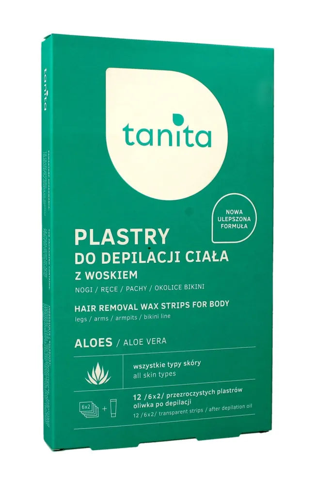 Tanita depiliacijos juostelės su alaviju 1 pakuotė - 12 vnt. - Kosmetika