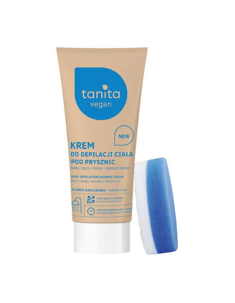 TANITA Vegan kūno depiliacinis kremas dušui su kaolino moliu 200ml - Kosmetika