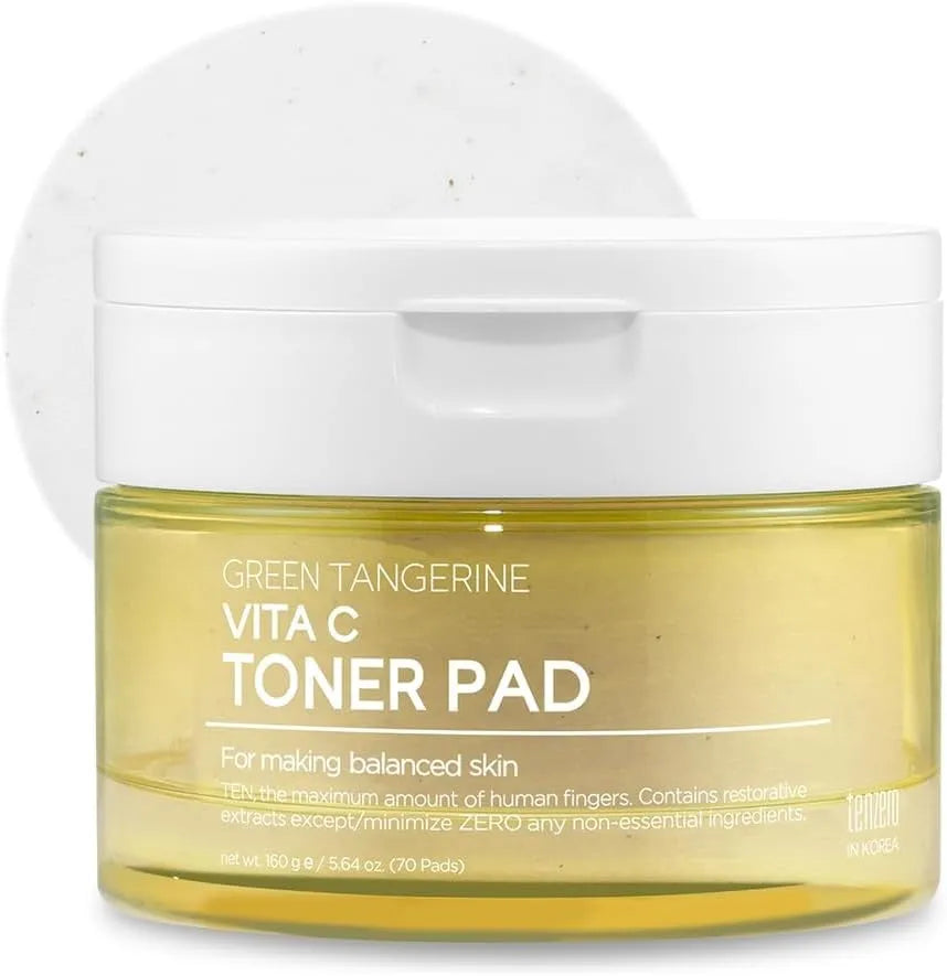 TENZERO Toning Face Pads Green Mandarin and Vitamin C 70 pcs. - Kosmetika
