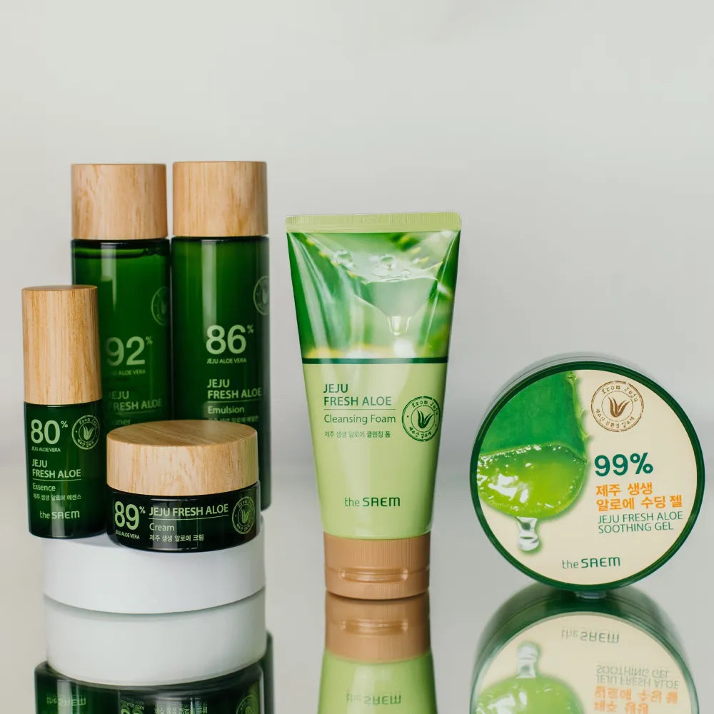 THE SAEM Jeju Fresh Aloe Soothing Gel 99% 300 ml - Kosmetika