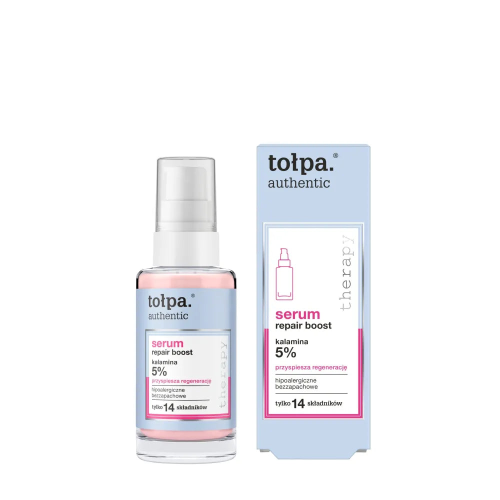 TOŁPA Authentic Repair Boost veido serumas - pagreitina regeneraciją (5% kalaminas) 30 ml - Kosmetika