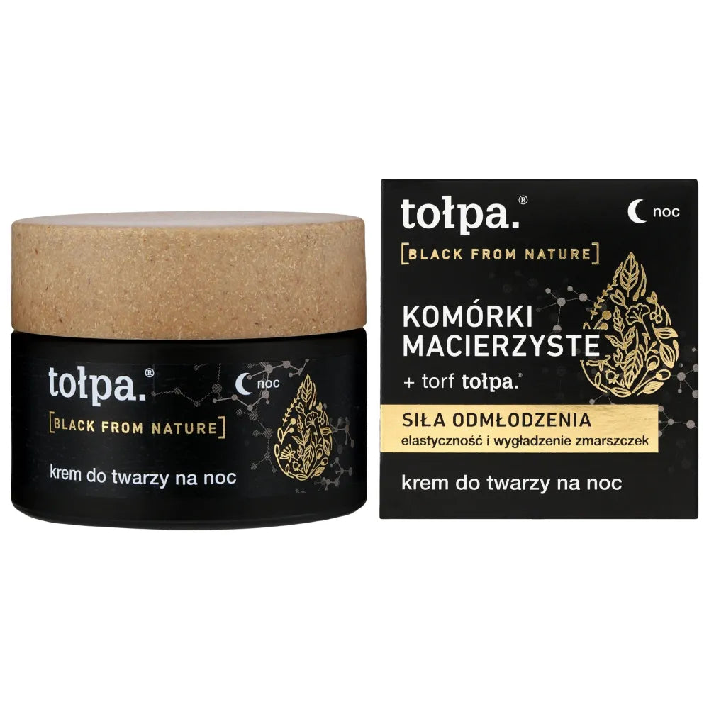 TOŁPA Black From Nature Night Face Cream - atjaunojamoji galia 50 ml - Kosmetika