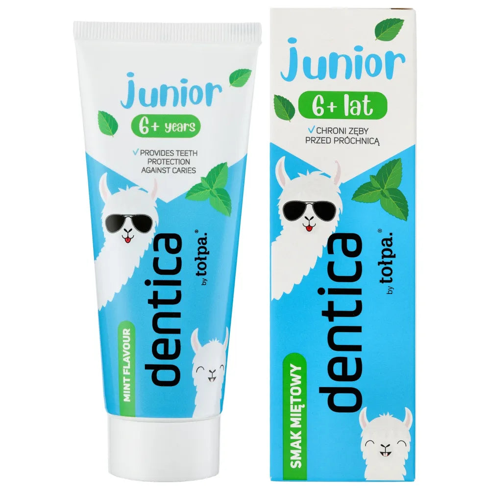 TOŁPA Dentica Junior 6+ Dantų pasta vaikams nuo karieso mėtų skonio 50 ml - Kosmetika