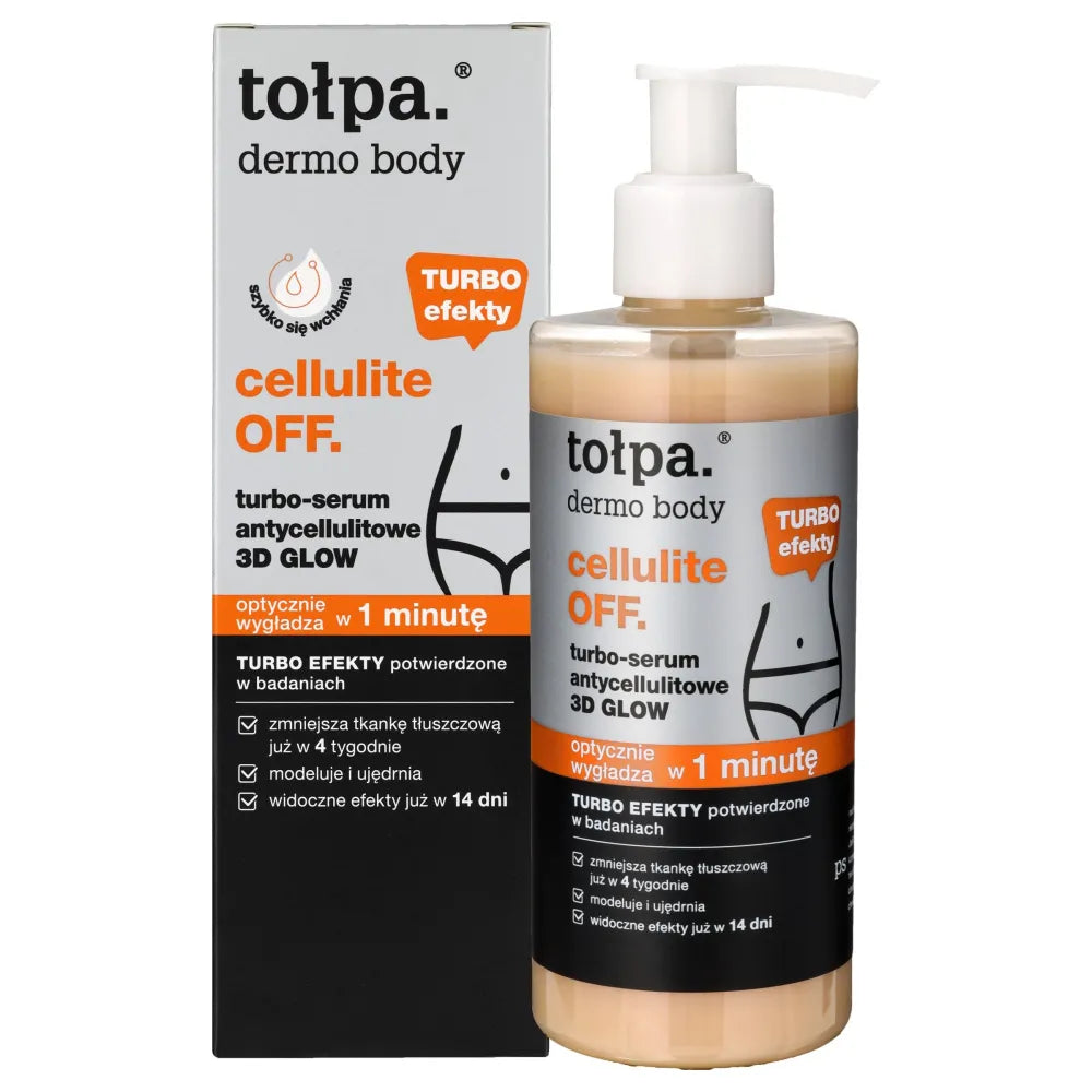 TOŁPA Dermo Body Cellulite Off Turbo anti-cellulite serumas 3D Glow 250 ml - Kosmetika