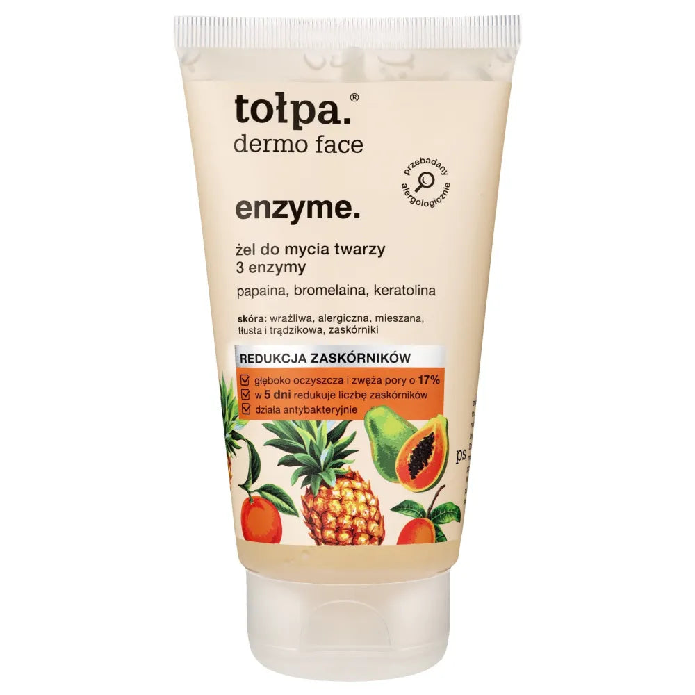 TOŁPA Dermo Face Enzyme Wash Gel 3 Enzymes - juodųjų taškų mažinimui 150 ml - Kosmetika