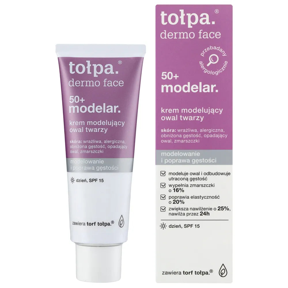 TOŁPA Dermo Face Modelar 50+ Kontūravimo kremas veido ovalui SPF15 dienai 40 ml - Kosmetika