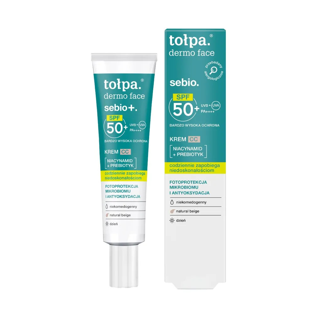 TOŁPA Dermo Face sebio+ CC Cream SPF 50+ 40 ml - Kosmetika